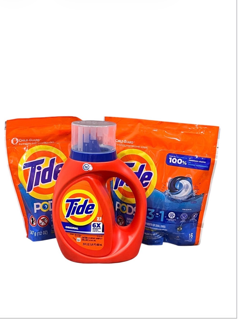 Tide Original Laundry Detergent Liquid + Pods Bundle in Orange bundle